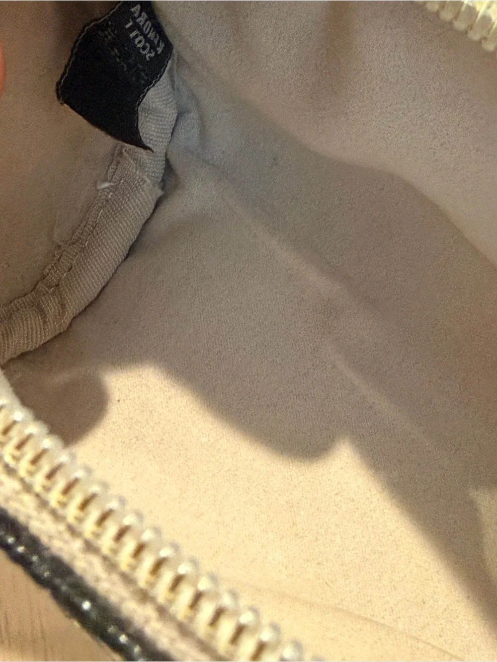 Kendra Scott Black Cosmetic Zip Pouch with Gold Hardware